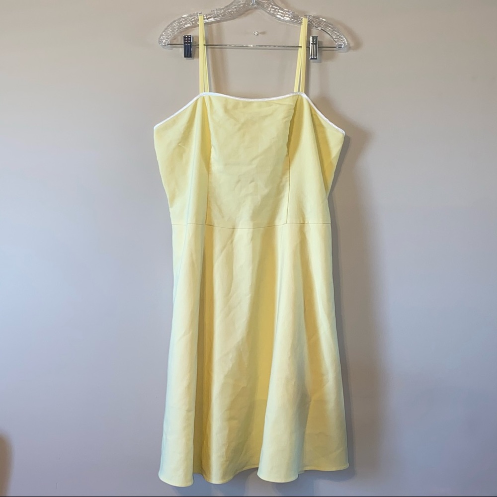 VINTAGE 90s Taboo Pastel Yellow Mini Dress